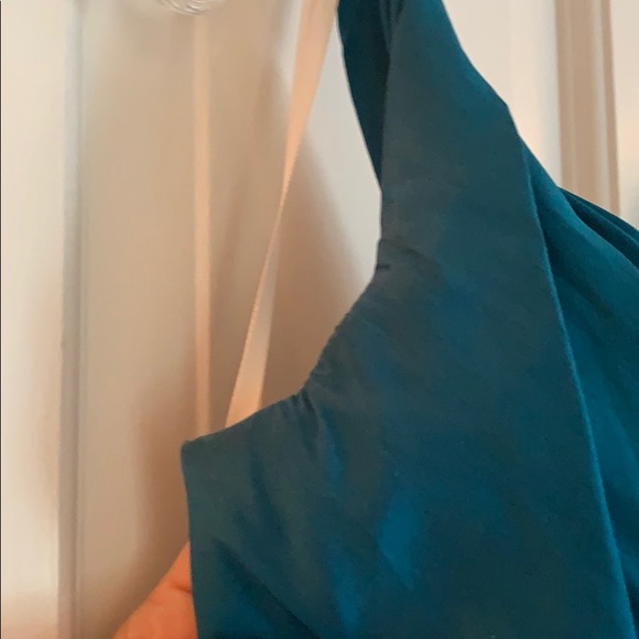 Lazaro peacock green taffeta gown, size 12 - Picture 7 of 9